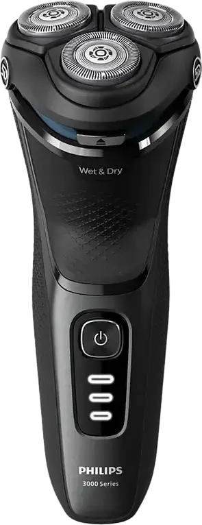 Aparat de ras rotativ Philips S3244/12 Seria 3000, 27 lame PowerCut, Cap 5D Pivot and Flex, Wet & Dry, Baterie Li-Ion, Trimer integrat, Space Grey