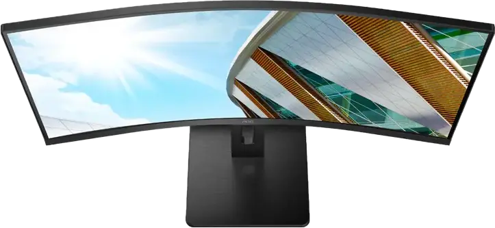 Monitor Curbat AOC CU34P2A 34 inch WQHD, Panou VA, 3440x1440, 100Hz, 1ms MPRT, 1500R, Adaptive-Sync, Reglabil pe Înălțime, HDMI, DisplayPort, Negru