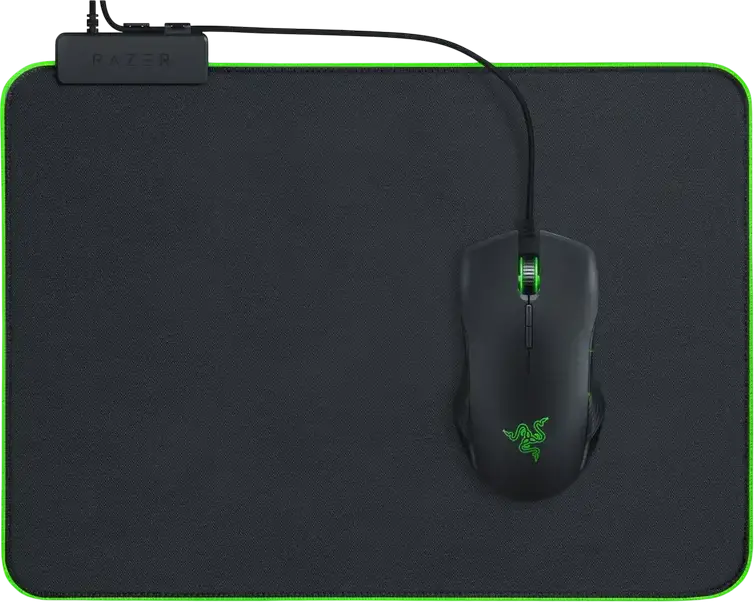 Razer Goliathus Chroma RGB Gaming Mouse Pad, Medium, Micro-textured Cloth Surface for Speed and Control, 355 x 255 x 3 mm, Customizable Lighting