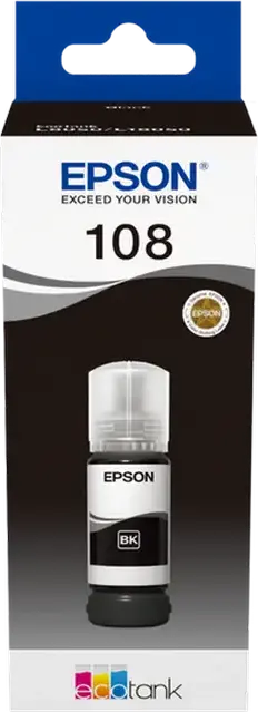 Recipient de cerneală Epson 108 EcoTank, 70ml, Negru