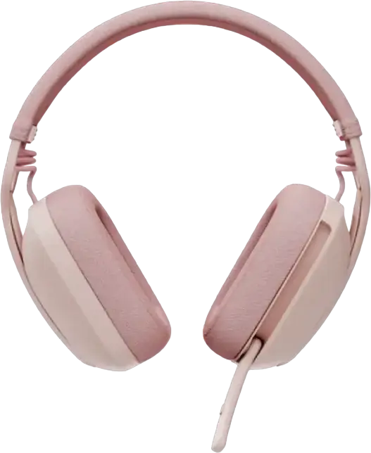 Casca Wireless Over-Ear Logitech Zone Vibe 100 981-001224, Bluetooth 5.2, Difuzoare Dinamice 40mm, Microfon cu Anulare Zgomot Flip-to-Mute, Baterie 20h, Roz