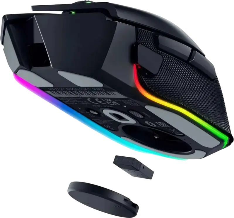 Razer Basilisk V3 Pro Wireless Gaming Mouse, Focus Pro 30K Optical Sensor, 30,000 DPI, 11 Programmable Buttons, Chroma RGB, HyperScroll Tilt Wheel, Black