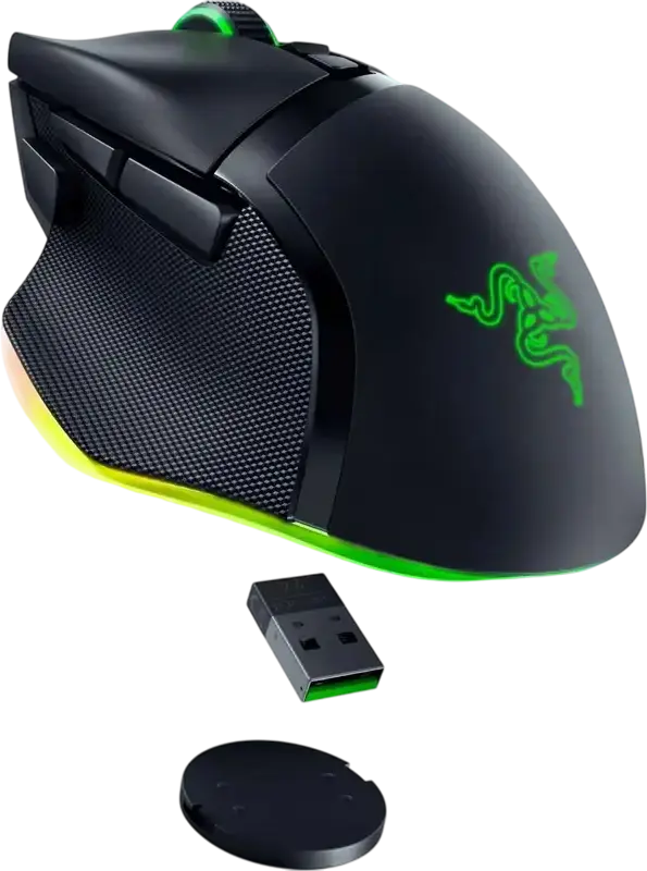 Razer Basilisk V3 Pro Wireless Gaming Mouse, Focus Pro 30K Optical Sensor, 30,000 DPI, 11 Programmable Buttons, Chroma RGB, HyperScroll Tilt Wheel, Black