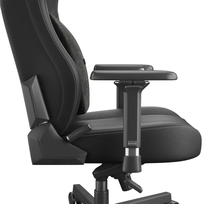 Scaun Gaming HATOR Arc 3 XL HTC3400XL, Piele PU HybridFiber, Cotiere Ajustabile 4D, Baza Aluminiu, Gas Lift Clasa 4, Suport Max 180kg, Reclinare 170°, Negru