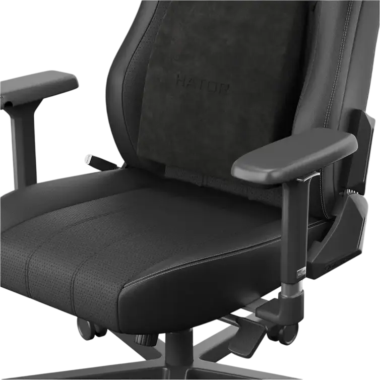 Scaun Gaming HATOR Arc 3 XL HTC3400XL, Piele PU HybridFiber, Cotiere Ajustabile 4D, Baza Aluminiu, Gas Lift Clasa 4, Suport Max 180kg, Reclinare 170°, Negru