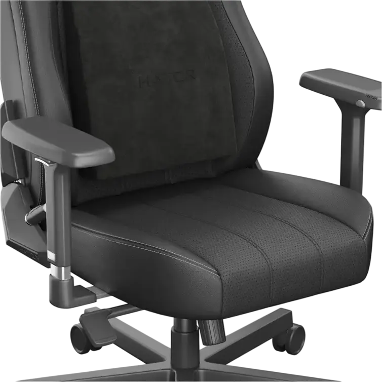 Scaun Gaming HATOR Arc 3 XL HTC3400XL, Piele PU HybridFiber, Cotiere Ajustabile 4D, Baza Aluminiu, Gas Lift Clasa 4, Suport Max 180kg, Reclinare 170°, Negru
