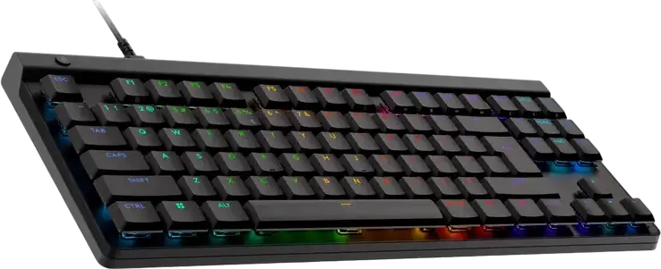 Tastatura Gaming Mecanica Logitech G515 TKL cu Fir, Switch-uri Low-Profile GL Tactile, Iluminare RGB Lightsync, Capace PBT Double-Shot, USB, Neagra