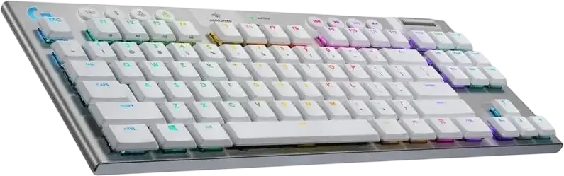 Беспроводная игровая клавиатура Logitech G915 X Lightspeed TKL, переключатели GL Tactile Low Profile, LIGHTSYNC RGB, Bluetooth и 2.4 ГГц, USB-C, Белая