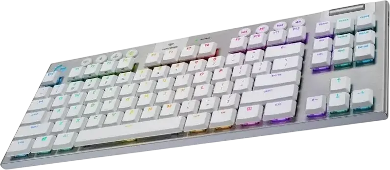 Беспроводная игровая клавиатура Logitech G915 X Lightspeed TKL, переключатели GL Tactile Low Profile, LIGHTSYNC RGB, Bluetooth и 2.4 ГГц, USB-C, Белая