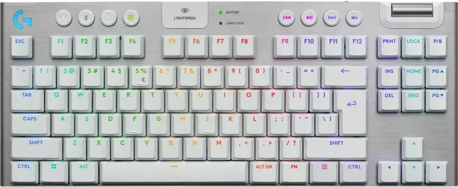 Tastatură Logitech G915 X Lightspeed TKL, Fără fir, Alb