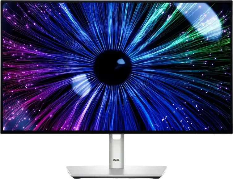 Monitor Dell UltraSharp U2424HE 23.8" FHD IPS, 120Hz, Hub USB-C cu Power Delivery 90W, Switch KVM, Ethernet RJ45, 100% sRGB, Argintiu