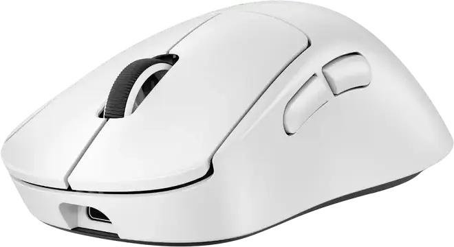 Mouse Gaming Wireless Logitech G PRO X Superlight 2 DEX, Senzor HERO 2 44K DPI, Rata Polling 8000Hz, Switch-uri Hibride LIGHTFORCE, Ergonomic Dreptaci, Alb