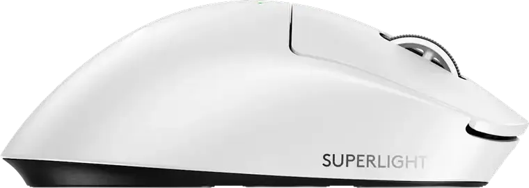Mouse Gaming Wireless Logitech G PRO X Superlight 2 DEX, Senzor HERO 2 44K DPI, Rata Polling 8000Hz, Switch-uri Hibride LIGHTFORCE, Ergonomic Dreptaci, Alb