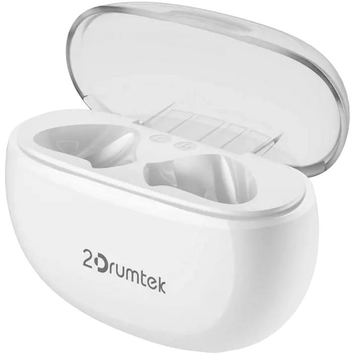 Casca Wireless A4Tech B20 2Drumtek TWS, Alb Cenușiu, Bluetooth v5.2, Driver Hibrid M.O.C.I., Rezistență la Apă IPX4, Autonomie Totală 20h, Control tactil