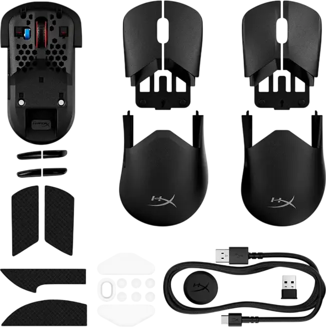 Игровая беспроводная мышь HyperX Pulsefire Saga Pro, сенсор 26K, 26000 DPI, частота опроса 4000 Гц, оптические переключатели, RGB, модульный корпус, черный