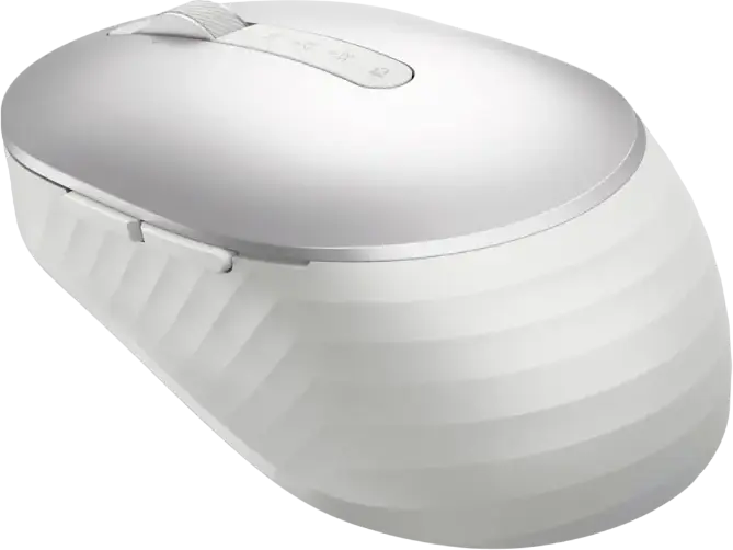 Dell MS7421W Premier Rechargeable Wireless Mouse, Silver, Bluetooth 5.0 & 2.4 GHz RF, Multi-Device Switching (3 Devices), 4000 DPI, Compact Design