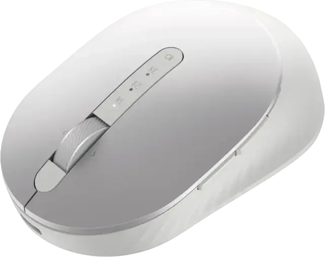 Dell MS7421W Premier Rechargeable Wireless Mouse, Silver, Bluetooth 5.0 & 2.4 GHz RF, Multi-Device Switching (3 Devices), 4000 DPI, Compact Design