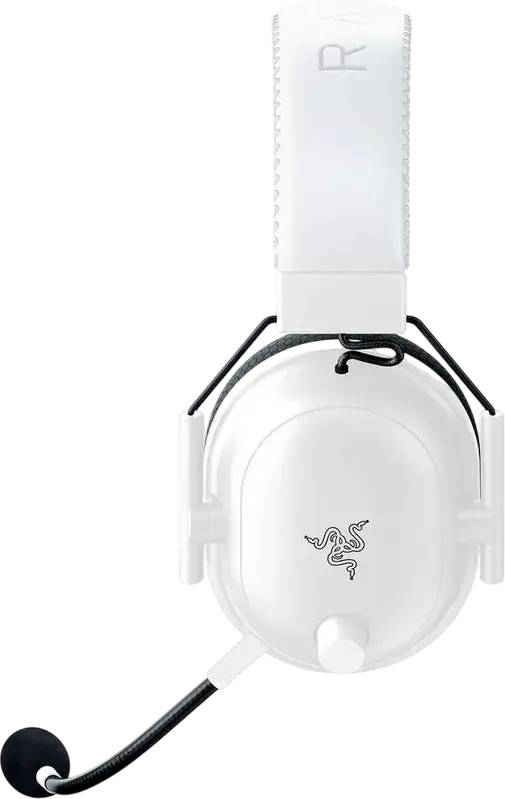 Razer BlackShark V2 Pro Wireless Gaming Headset - White, TriForce Titanium 50mm Drivers, HyperClear Super Wideband Mic, HyperSpeed 2.4GHz & Bluetooth 5.2, THX Spatial Audio, 70h Battery