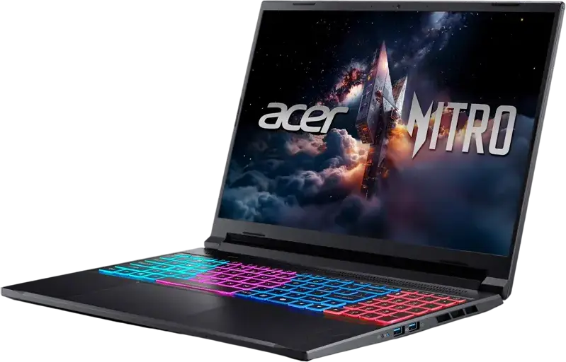 Laptop Gaming 16" Acer Nitro 16S AI AN16S-61, Obsidian Black, AMD Ryzen AI 7 350, 16GB/1024GB, Linux eShell