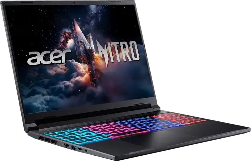 Laptop Gaming Acer Nitro 16S AI AN16S-61, 16" WQXGA 180Hz IPS, AMD Ryzen AI 7 350, 16GB DDR5, 1TB SSD, NVIDIA GeForce RTX 5060 8GB GDDR7, Linux eShell