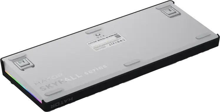 HATOR Skyfall 80 Wireless TKL Mechanical Keyboard, Tri-mode Connection, HATOR Aurum Lemon Linear Hot-swap Switches, Gasket Mount, RGB, HTK3180UA