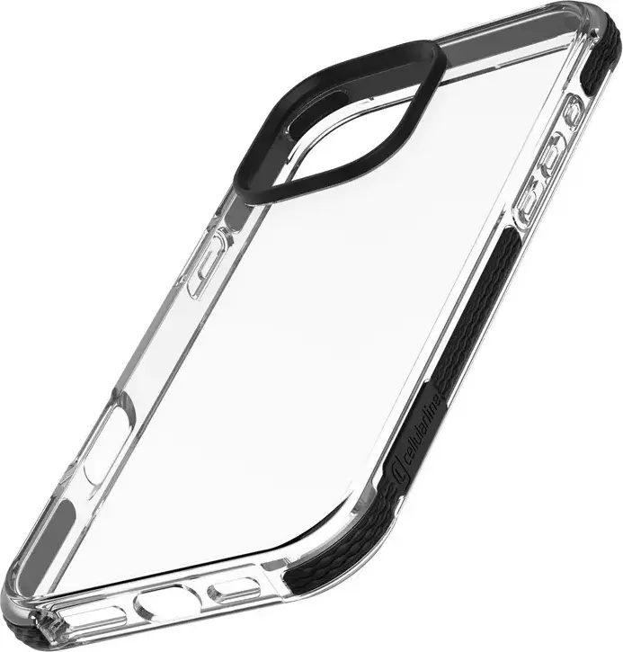 Cellularline Tetra Force Strong Guard Case for iPhone 16 Pro TETRACIPH16PROT, Versaflex Anti-Shock Cover with IDS Technology and Microban Antibacterial Protection, Military Test Certified, Transparent