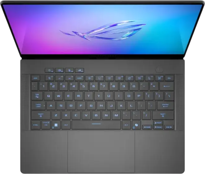 Laptop Gaming ASUS ROG Zephyrus G14 GA403GM, 14" 3K OLED 120Hz Nebula HDR, AMD Ryzen AI 9 465, NVIDIA GeForce RTX 5060 8GB GDDR7, 32GB LPDDR5X, 1TB SSD, Wi-Fi 7, Eclipse Gray
