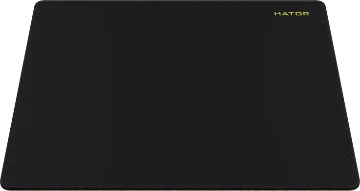 HATOR Tonn eSport HTP-032 Gaming Mouse Pad, Large 500x420x4mm, Textile Surface, Rubber Base, Stitched Edges, Black and Yellow