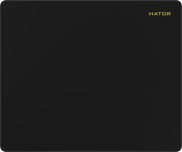 HATOR Tonn eSport HTP-032 Gaming Mouse Pad, Large 500x420x4mm, Textile Surface, Rubber Base, Stitched Edges, Black and Yellow