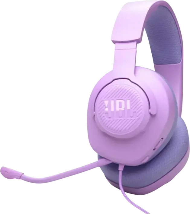 JBL Quantum 100M2 Wired Over-Ear Gaming Headset - Purple, with QuantumSOUND Signature, Detachable Boom Microphone, Memory Foam Ear Cushions, 3.5mm Jack
