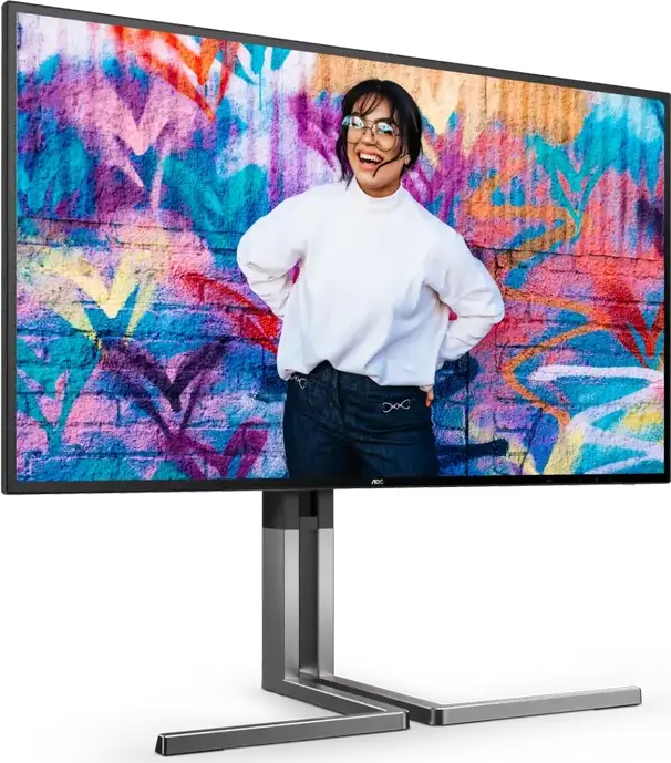 27" Monitor profesional AOC U27U3CV, IPS 3840x2160 4K UHD, Negru