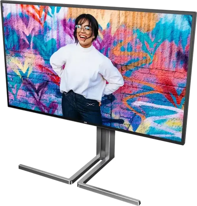 Монитор AOC U27U3CV Graphic Pro 27" 4K UHD Nano IPS, 3840x2160, HDR400, 98% DCI-P3, USB-C 96W PD, KVM, RJ45, Calman Ready, эргономичная подставка, черный/серебристый