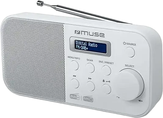 Radio portabil MUSE M-109 DBW, Alb