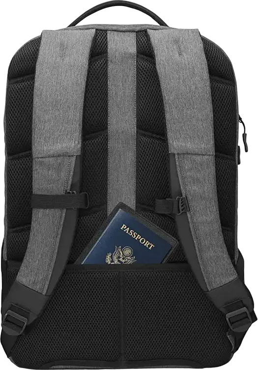 Lenovo Urban B730 Laptop Backpack for 17.3 inch Laptops, 24L Capacity, Water-Resistant Polyester, Anti-Theft Pocket, Luggage Strap, Grey