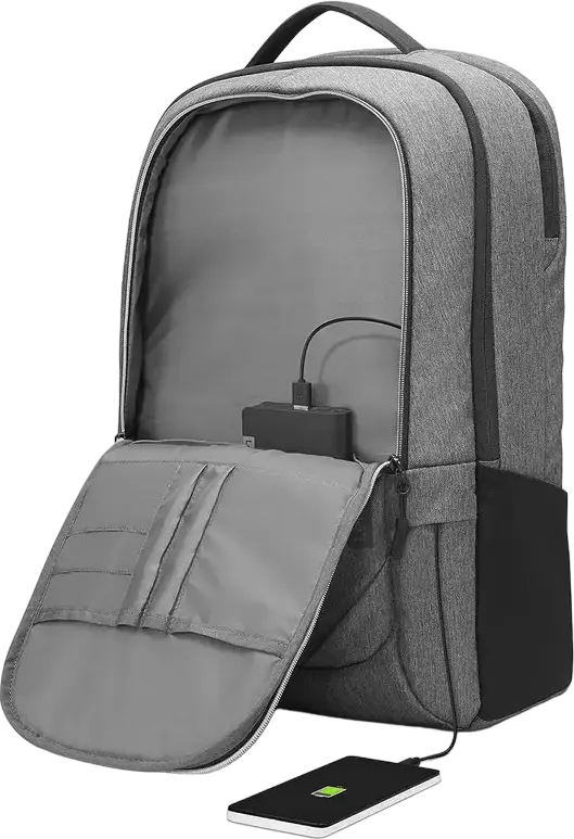 Lenovo Urban B730 Laptop Backpack for 17.3 inch Laptops, 24L Capacity, Water-Resistant Polyester, Anti-Theft Pocket, Luggage Strap, Grey