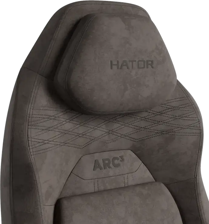 Scaun Gaming HATOR Arc 3 L, Tapițerie Velur, Cotieră 4D Reglabilă, Lift Gaze Clasa 4, Bază Aluminiu, Înclinare 170°, Suport Max 150kg, HTC3442L