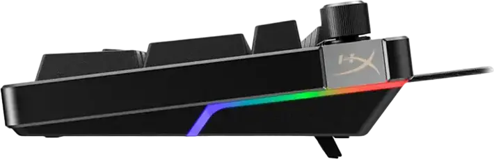 HyperX Alloy Rise Mechanical Gaming Keyboard 7G7A3AA#ACB, Hot-swappable Linear Red Switches, Gasket Mount, PBT Keycaps, RGB, 8000Hz Polling Rate, Black