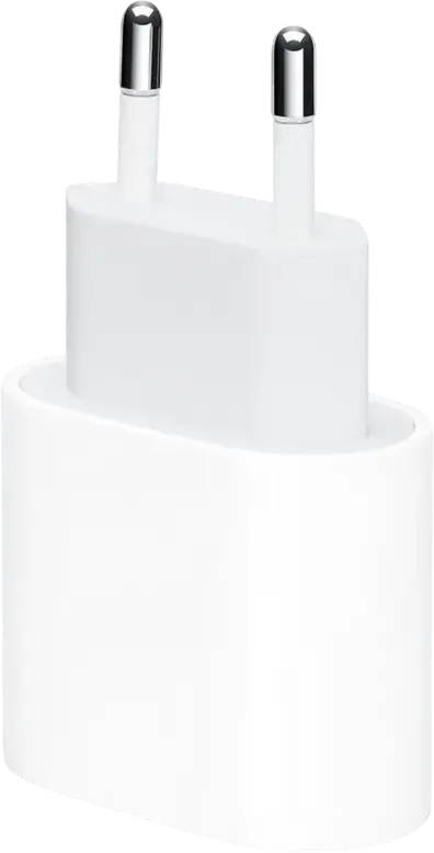 Apple 20W USB-C Power Adapter Wall Charger, White Plastic Fast Charging Block with Overcharge and Overcurrent Protection for iPhone, iPad, Apple Watch