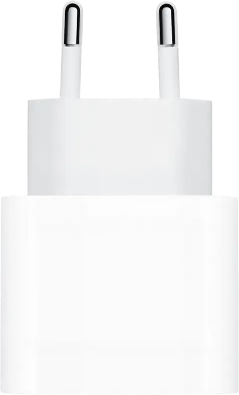 Apple 20W USB-C Power Adapter Wall Charger, White Plastic Fast Charging Block with Overcharge and Overcurrent Protection for iPhone, iPad, Apple Watch