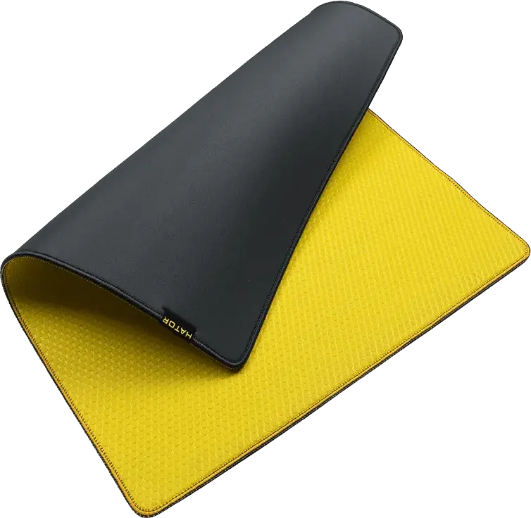HATOR Tonn EVO Gaming Mouse Pad, XXL Extra Large 900 x 420 x 5 mm, Balanced Speed and Accuracy Textile Surface, Non-slip Rubber Base, Stitched Edges, Black