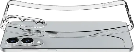 Spigen Liquid Crystal Case for Samsung Galaxy S25 Edge, Clear Flexible TPU Cover with Air Cushion Technology and Anti-Yellowing Protection