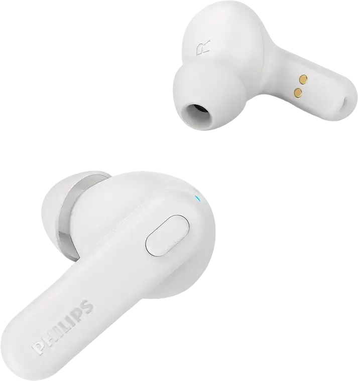 Casca Philips TAT1108WT True Wireless Stereo TWS In-ear, Bluetooth 5.3, Drivere Dinamice 6mm, Rezistenta la stropi IPX4, Microfon AI, Alb