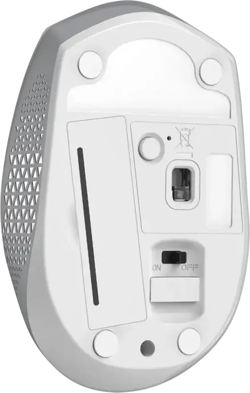 Genius NX-8000S BT Wireless Silent Mouse, White, Dual Mode Bluetooth 5.3 & 2.4GHz, 1200 DPI Optical Sensor, Multi-Device Support, Ergonomic Ambidextrous Design