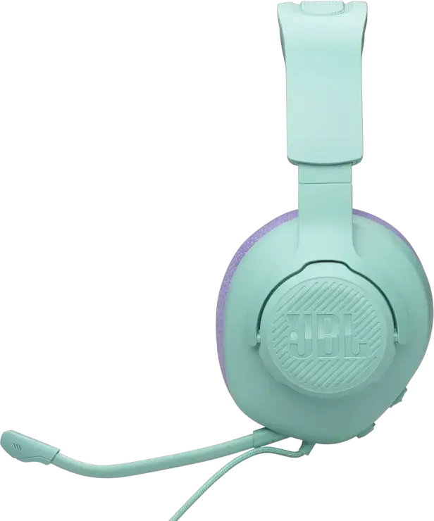 JBL Quantum 100M2 Wired Over-Ear Gaming Headset - Cyan, with QuantumSOUND Signature, Detachable Boom Microphone, Memory Foam Ear Cushions, 3.5mm Jack