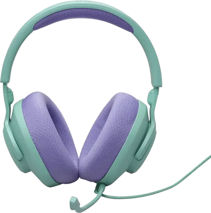 JBL Quantum 100M2 Wired Over-Ear Gaming Headset - Cyan, with QuantumSOUND Signature, Detachable Boom Microphone, Memory Foam Ear Cushions, 3.5mm Jack