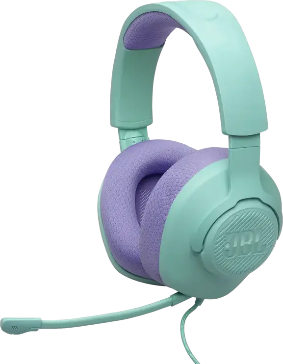 Căști gaming JBL Quantum 100M2, Cu fir, Cyan
