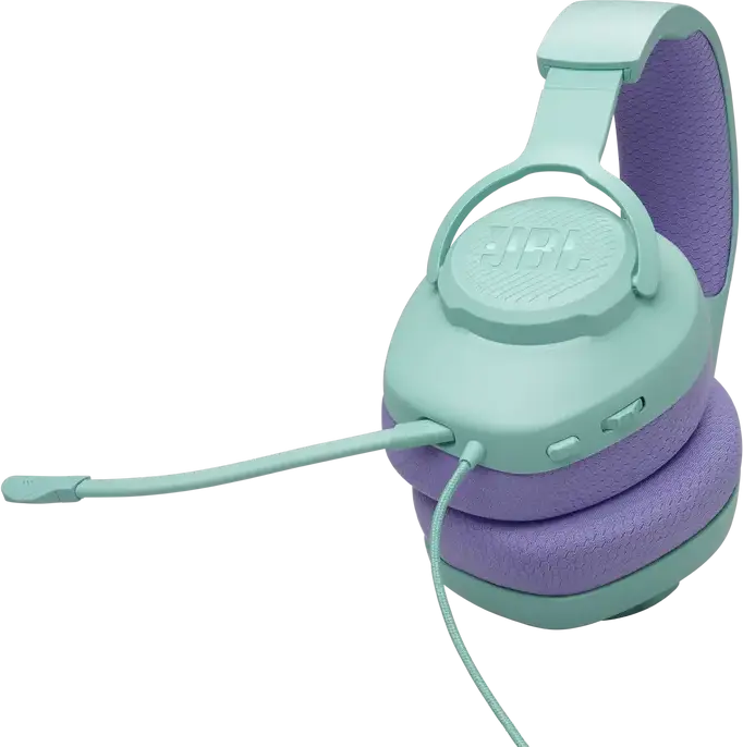JBL Quantum 100M2 Wired Over-Ear Gaming Headset - Cyan, with QuantumSOUND Signature, Detachable Boom Microphone, Memory Foam Ear Cushions, 3.5mm Jack