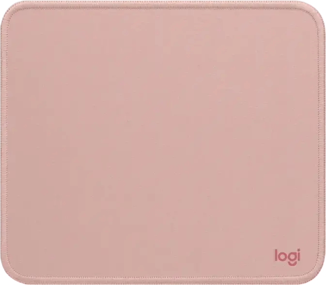 Logitech Studio Series Mouse Pad, Dark Rose, Small 20 x 23 cm, Recycled Polyester Surface, Anti-slip Rubber Base, Spill-repellent Coating, Stitched Edges