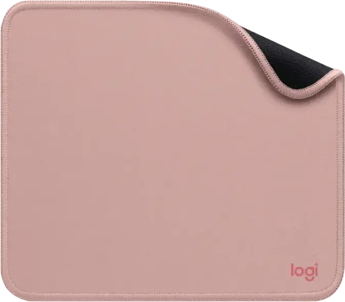 Logitech Studio Series Mouse Pad, Dark Rose, Small 20 x 23 cm, Recycled Polyester Surface, Anti-slip Rubber Base, Spill-repellent Coating, Stitched Edges