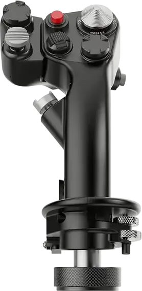 MOZA MH16 Flightstick for PC, Aviation-Grade Aluminum Alloy, 30 Programmable Inputs, 8-Way ALPS Hat Switch, Modular Design, Black